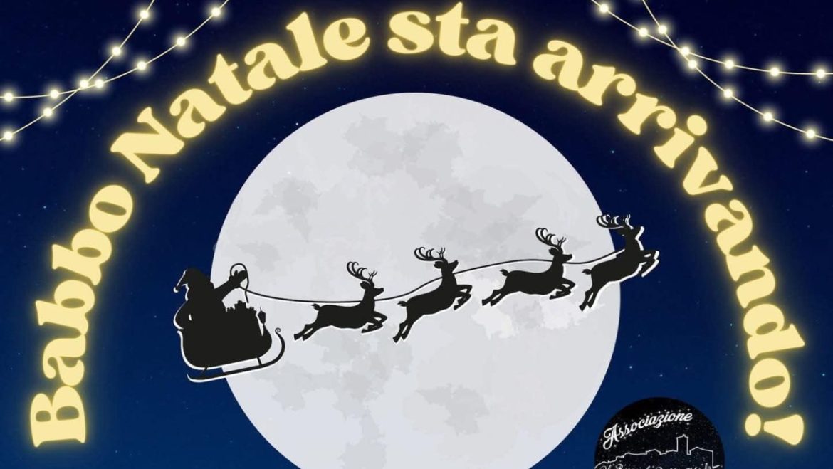 Babbo Natale a Bellante con la Slitta e i doni per i bimbi 