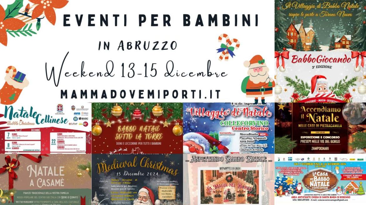 Eventi per bambini in Abruzzo weekend 13-15 dicembre 2024