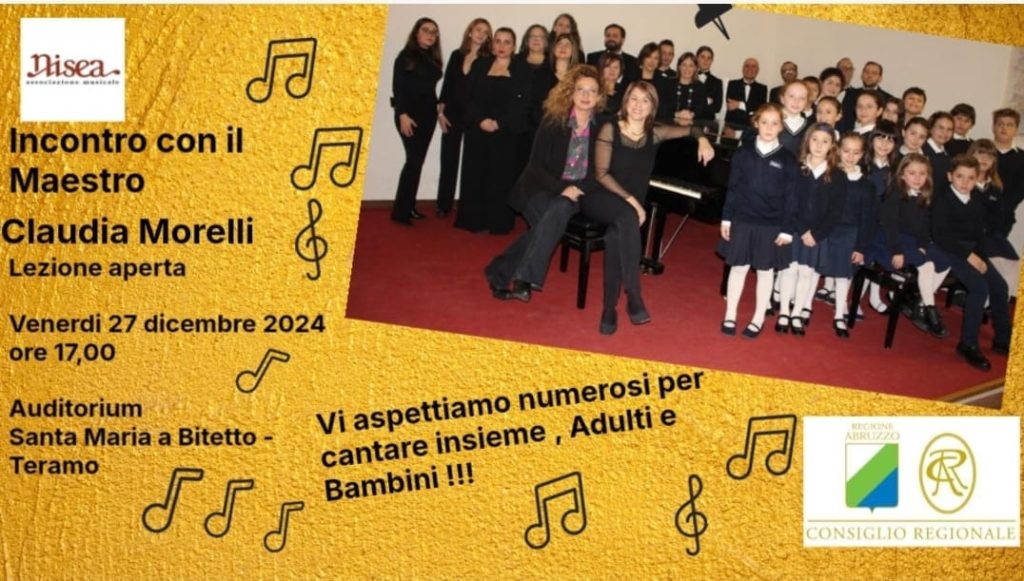 Lezione aperta di coro a Teramo di Associazione Corale Nisea