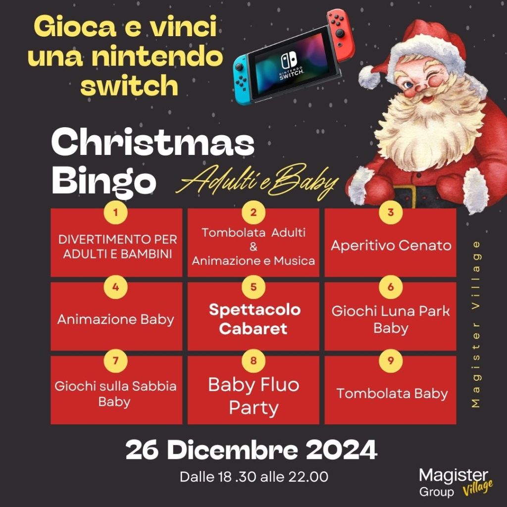 Natale a Montesilvano con Christmas Bingo adulti e bambini