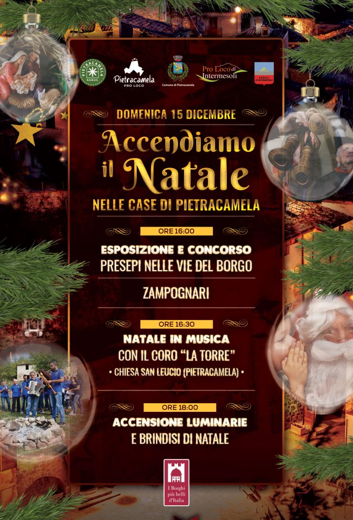 Natale a Pietracamela Accendiamo il Natale Presepi, Musica e Luminarie