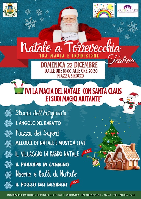 Natale a Torrevecchia Teatina con Villaggio di Babbo Natale