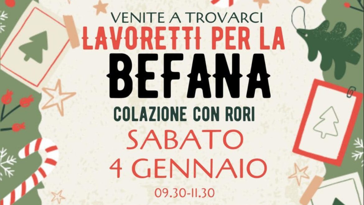 Lavoretti per la Befana a Roseto degli Abruzzi da Ristobar Olimpia