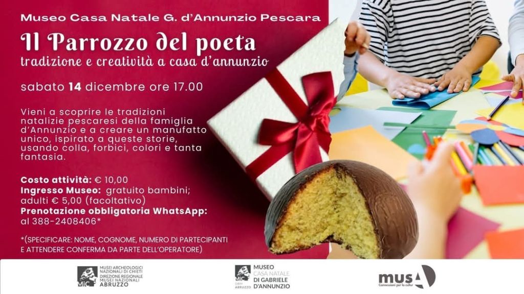 Laboratorio per bambini a Pescara al Museo Casa Natale D’Annunzio