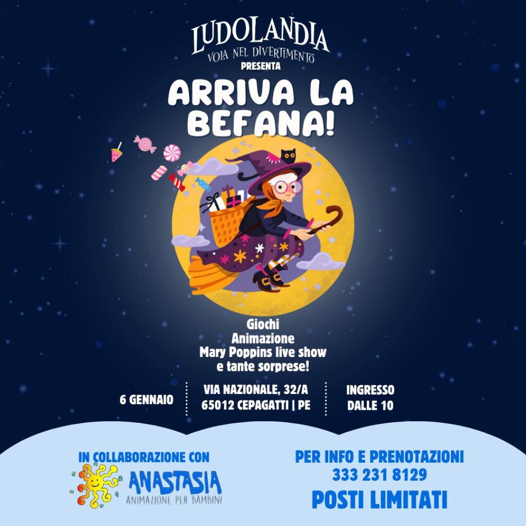 Arriva la Befana a Cepagatti da Ludolandia