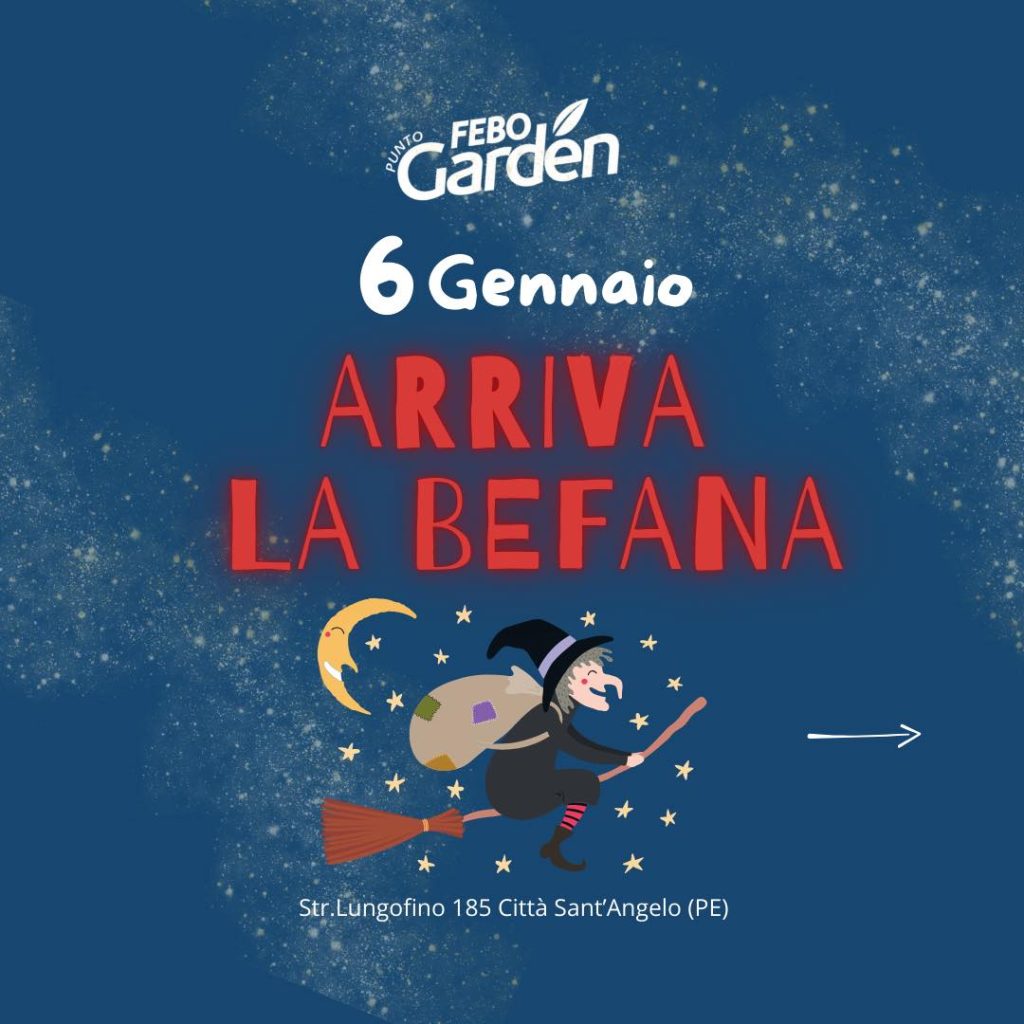 Arriva la Befana a Città Sant'Angelo laboratorio, piante, calze e caramelle