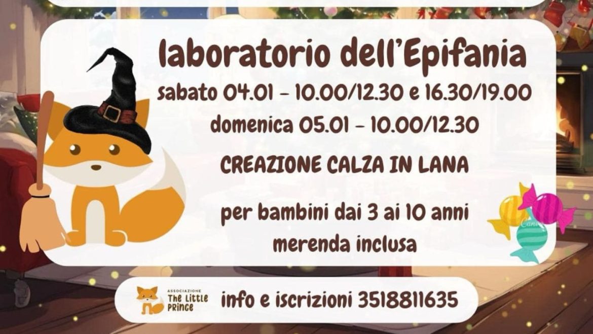 Befana a Pescara e Villa Raspa di Spoltore i laboratori dell’Epifania di Little Prince
