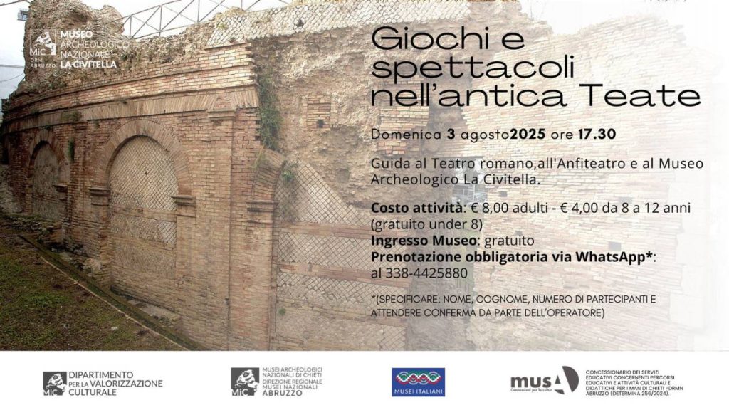 Guida al Teatro Romano all'Anfiteatro e al Museo Archeologico La Civitella a Chieti