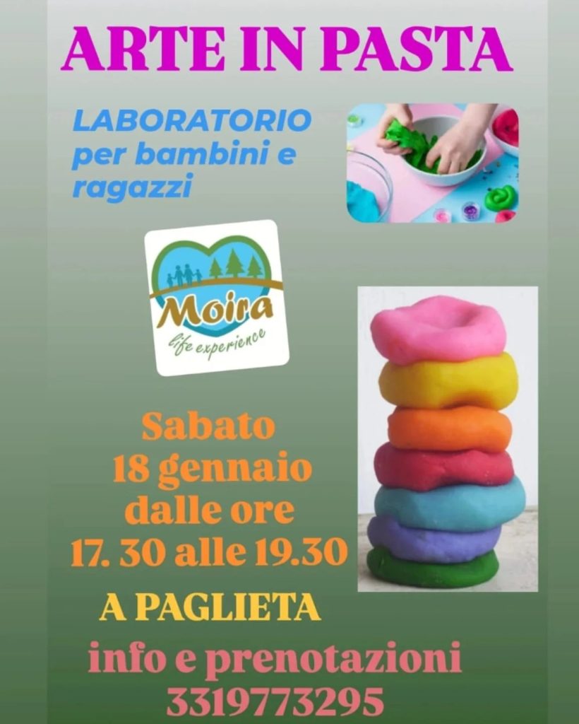 Laboratorio Arte in Pasta a Paglieta per bambini e ragazzi