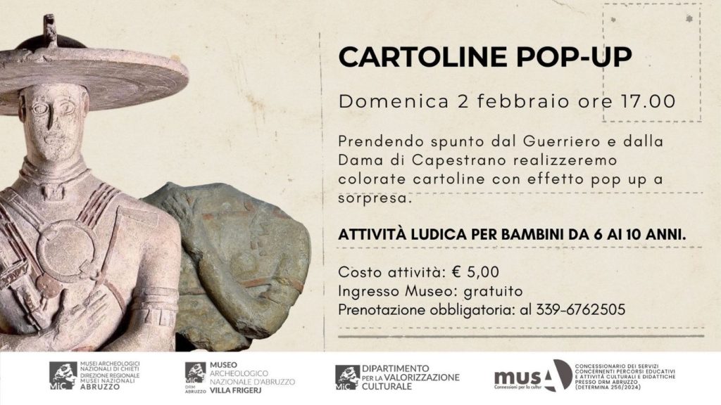 Laboratorio Pop-Up al Museo Archeologico Villa Frigeri di Chieti