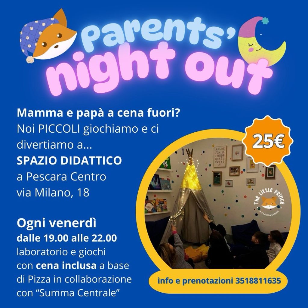 Parents Night Out a Pescara genitori a cena fuori e i bimbi a giocare