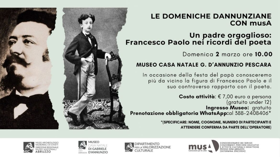 Domeniche dannunziane con Musa al Museo Casa Natale D’Annunzio a Pescara