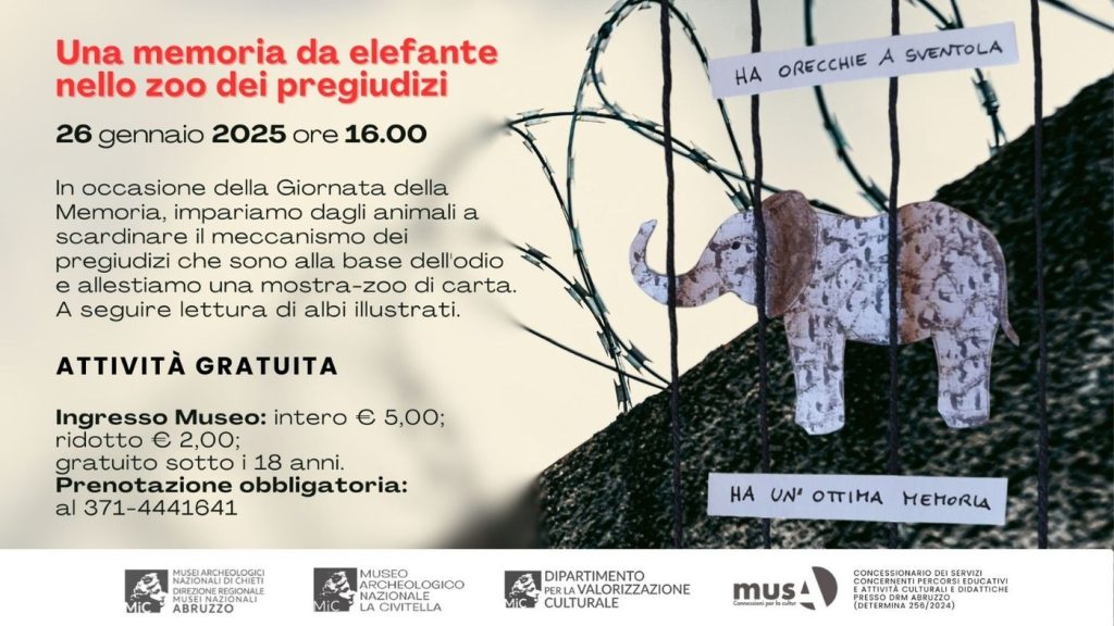 Giornata della Memoria a Chieti: laboratorio e letture al Museo La Civitella
