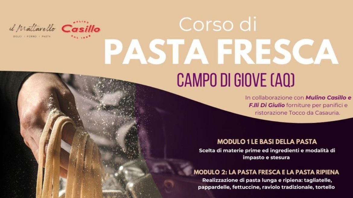 Corso di Pasta Fresca a Campo di Giove di Il Mattarello con degustazione finale
