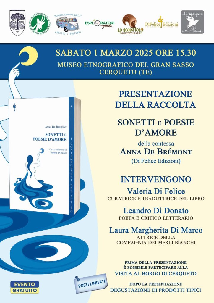 Sonetti d'Amore a Cerqueto di Di Felice Edizioni, borgo, poesie e degustazione-gratuito