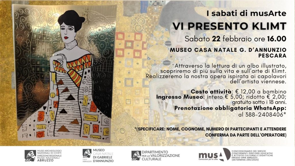 Laboratorio al Museo Casa Natale D'Annunzio a Pescara Ti presento Klimt