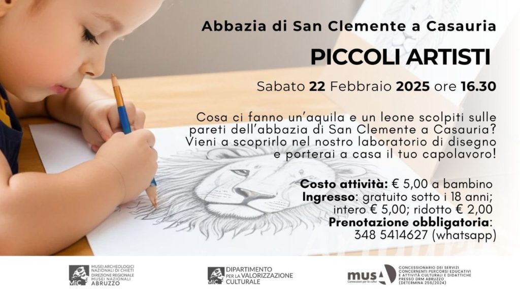 Piccoli artisti in Abbazia San Clemente a Casauria a Castiglione a Casauria