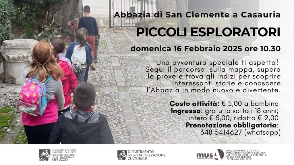 Piccoli esploratori in Abbazia di San Clemente a Casauria a Castiglione a Casauria