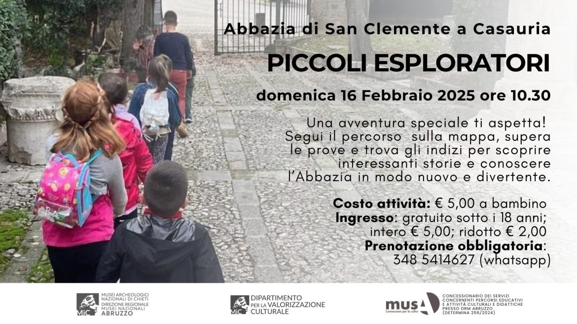 Piccoli esploratori in Abbazia San Clemente a Casauria a Castiglione a Casauria