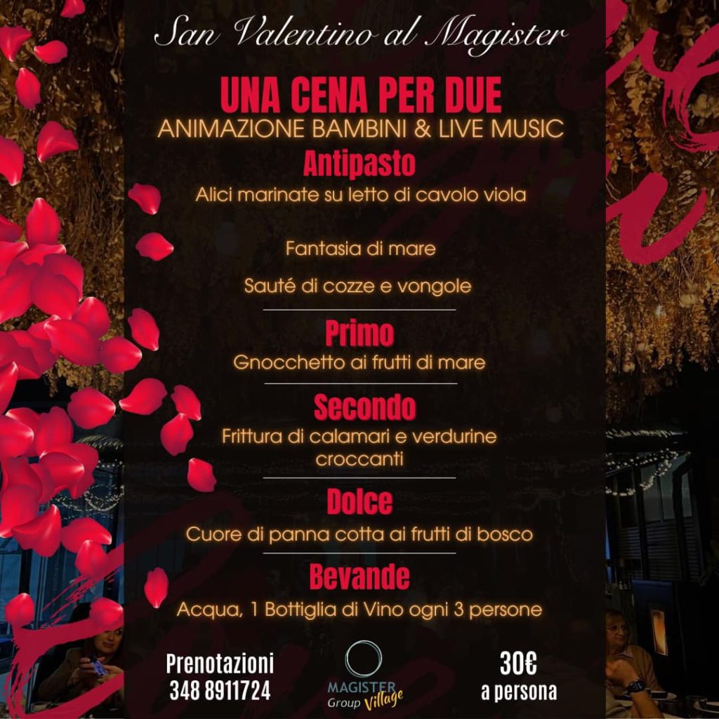 San Valentino a Montesilvano con animazione bimbi e live music