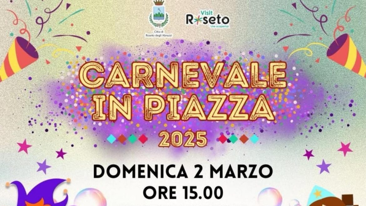 Carnevale in piazza a Roseto degli Abruzzi animazione, truccabimbi e caramelle