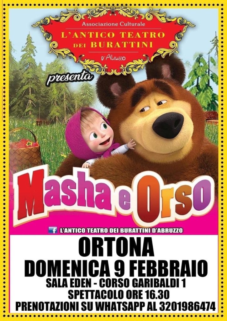 Teatro dei Burattini a Ortona con Masha e Orso