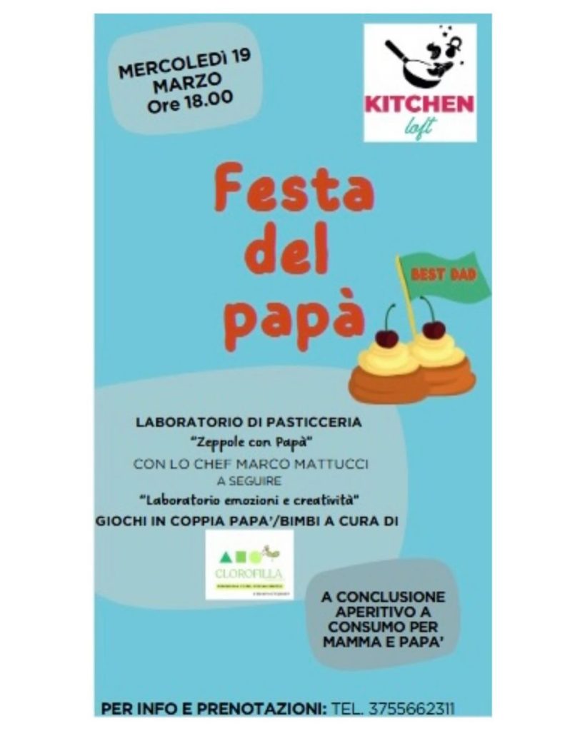 Festa del Papà a Vasto da Kitchen Loft Ludoteca