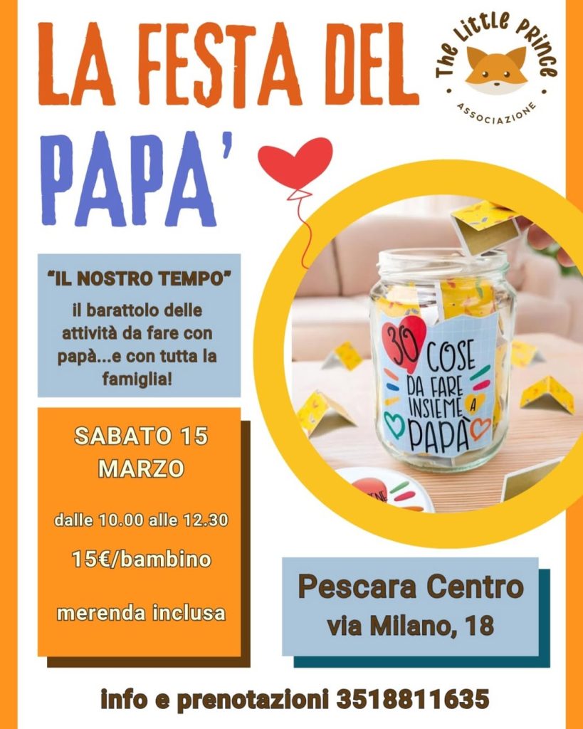 La Festa del Papà a Pescara laboratorio a tema di The Little Prince