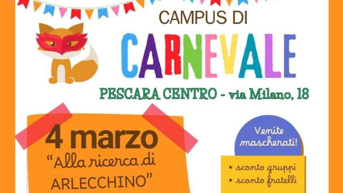Campus di Carnevale 2025 maschere merenda e giochi