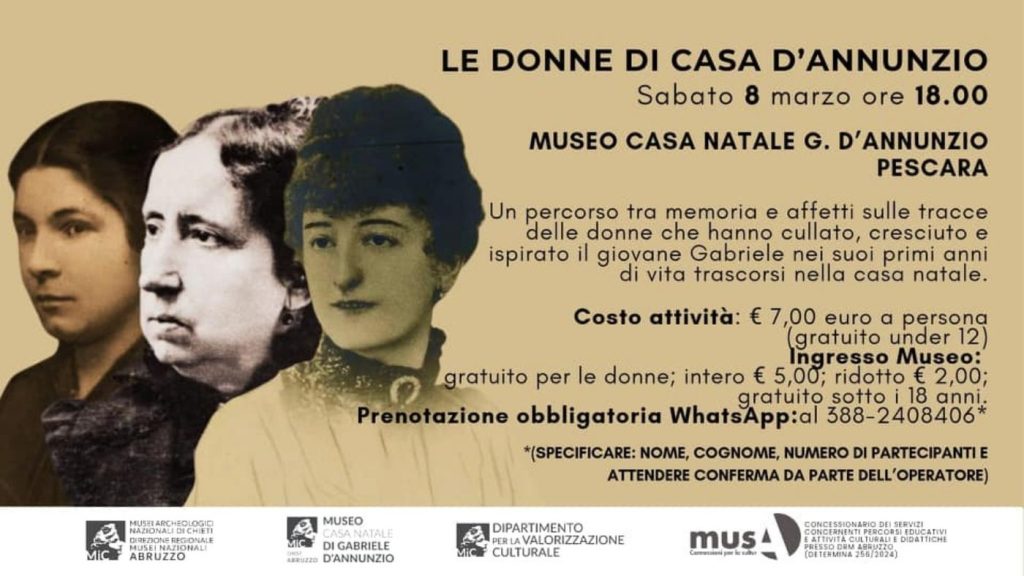 Festa della Donna a Pescara al Museo Casa Natale G. D'Annunzio