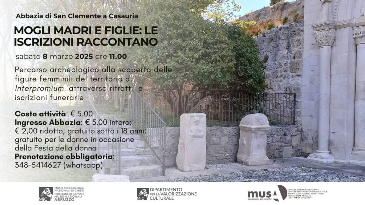 Festa della Donna in Abbazia San Clemente a Casauria le iscrizioni raccontano le donne