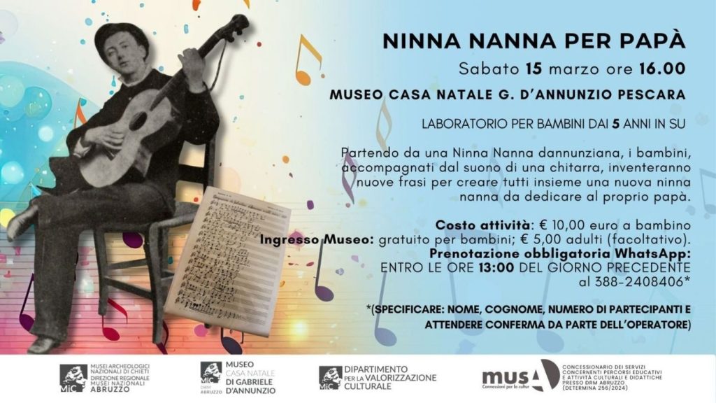 Festa del papà a Pescara al Museo Casa Natale D'Annunzio