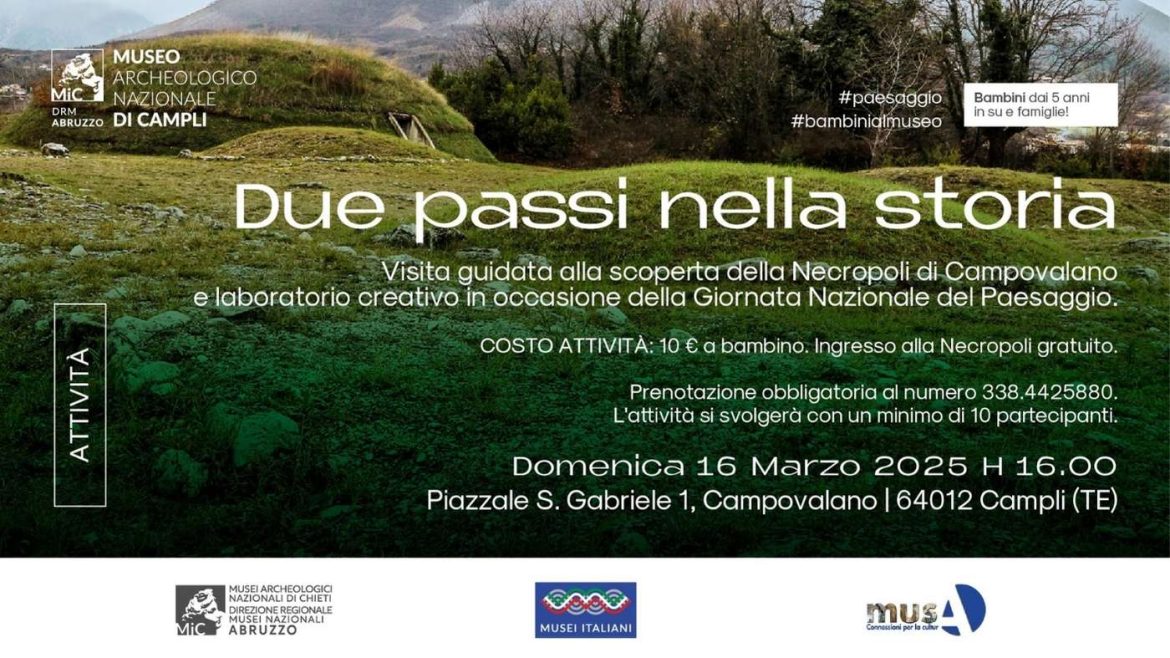 Giornata Nazionale del Paesaggio a Campli alla Necropoli di Campovalano