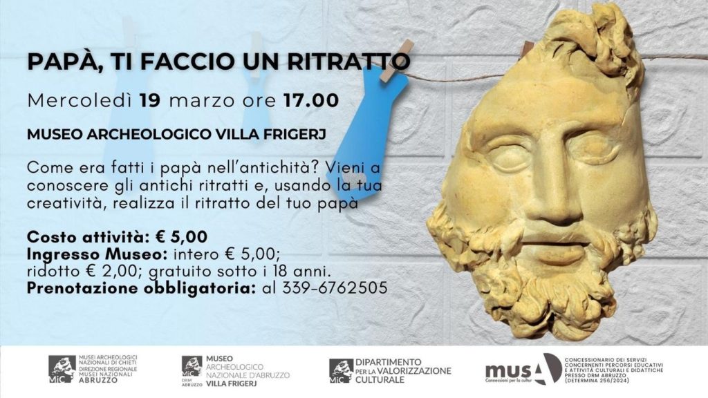 Festa del Papà a Chieti al Museo Archeologico Villa Frigerj