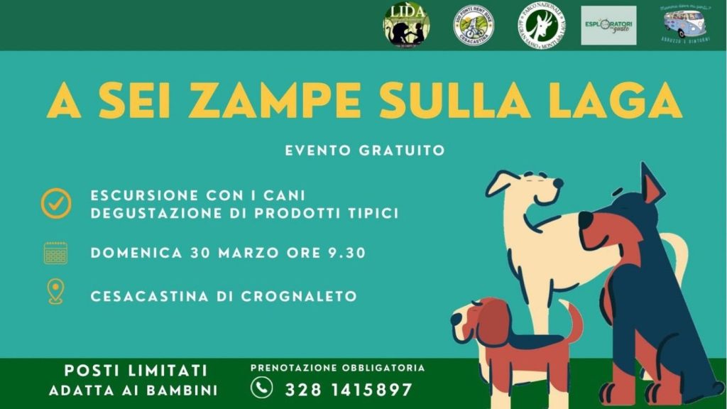 A 6 zampe sulla Laga di LIDA escursione con cani e degustazione-gratuito