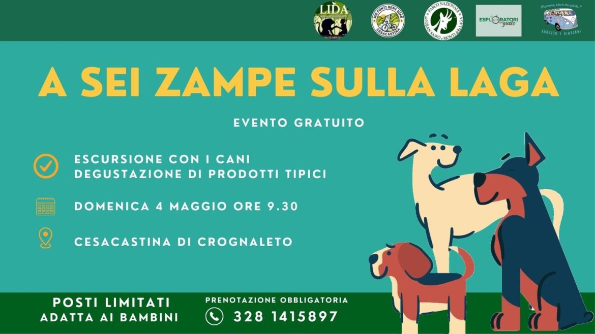 A 6 zampe sulla Laga di LIDA escursione con cani e degustazione-gratuito