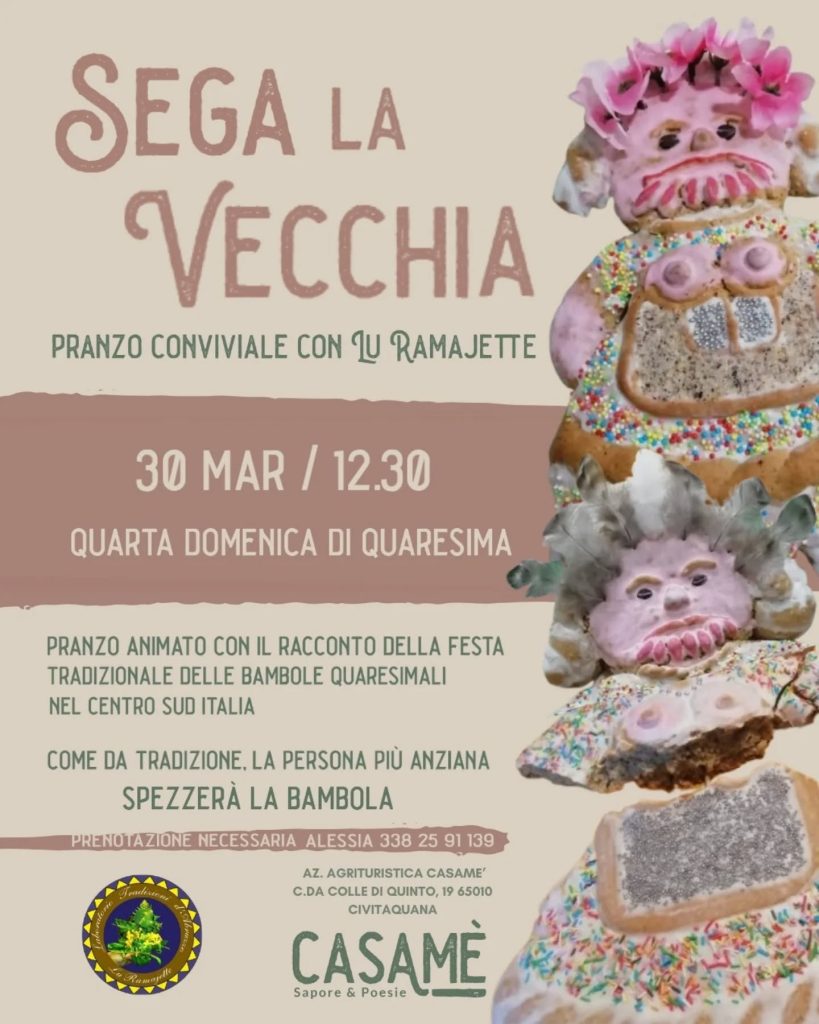 Sega la Vecchia a Civitaquana da Casamè pranzo e tradizioni