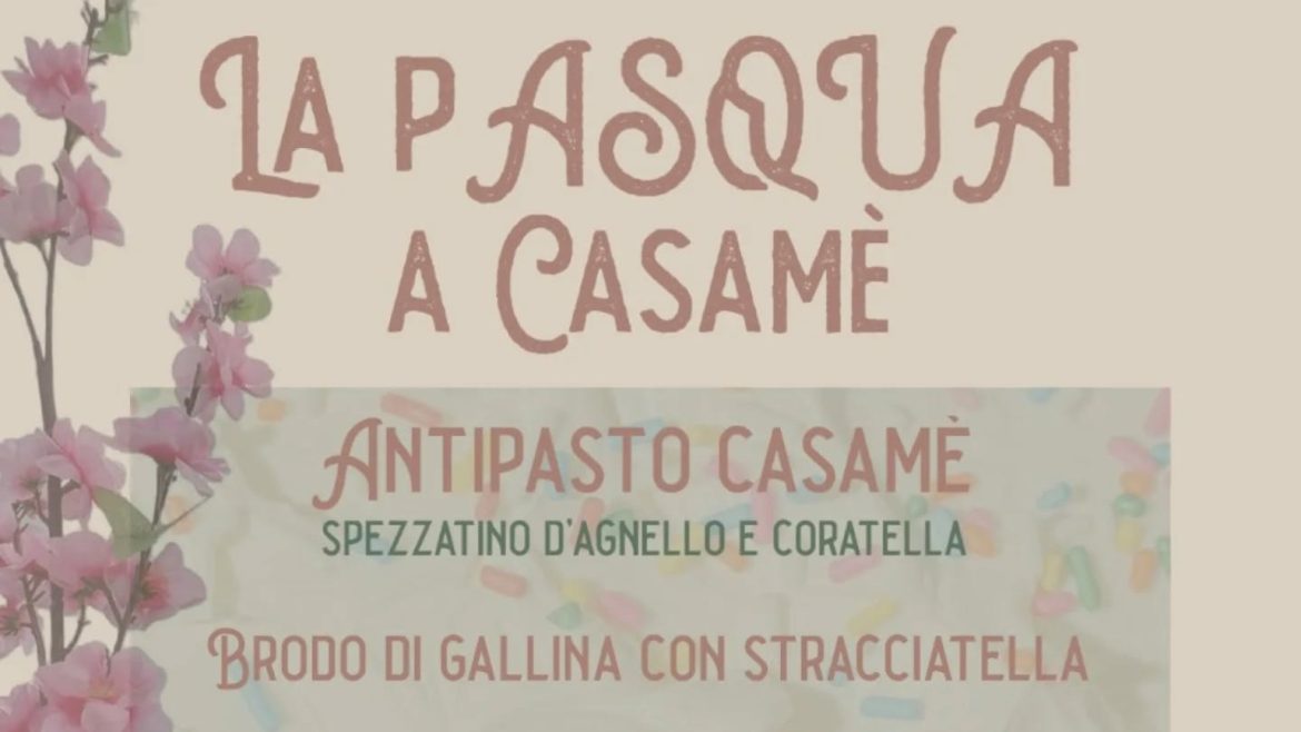 Pasqua 2025 in agriturismo a Civitaquana da Casamè i sapori della tradizione