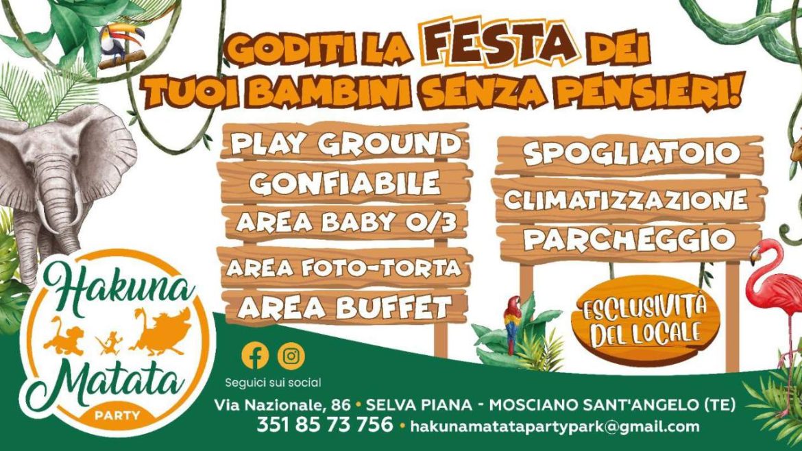 Hakuna Matata Party la sala feste compie 1 anno e omaggia i piccoli