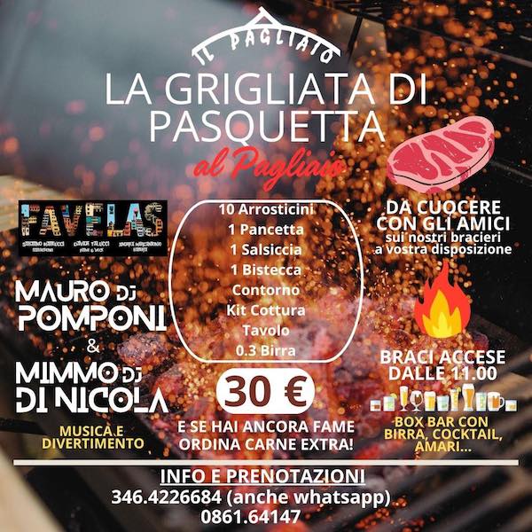 La Grigliata di Pasquetta a Pagliaroli self barbecue e musica