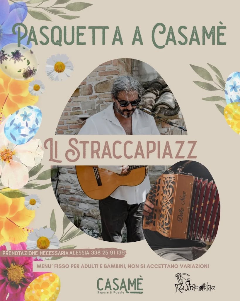 Pasquetta 2025 in agriturismo a Civitaquana pranzo della tradizione e musica