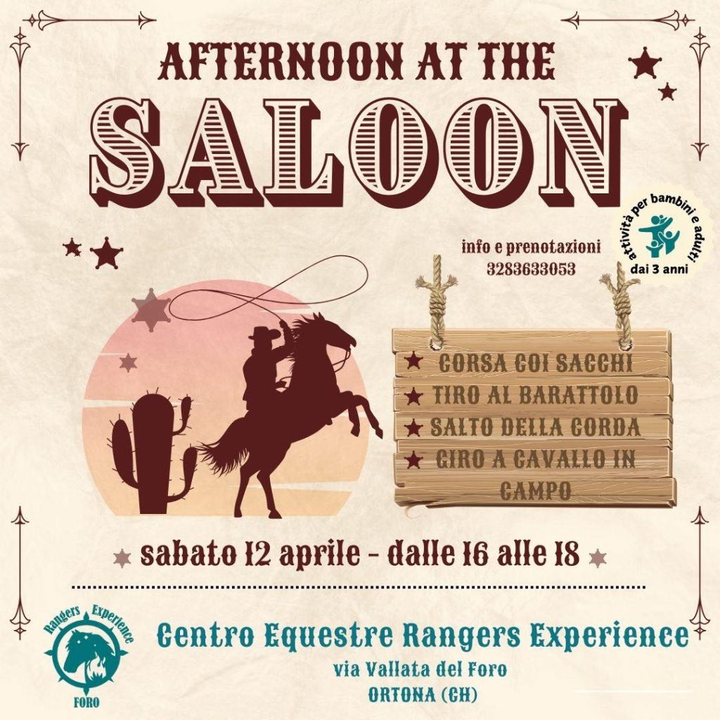 Pomeriggio da Cowboy a Ortona con i cavalli giochi da Saloon Western