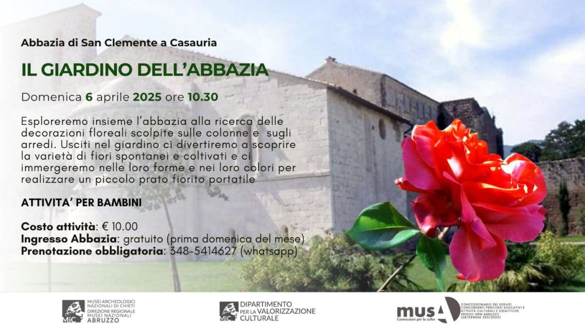 Laboratorio per bambini nel giardino dell’Abbazia San Clemente a Casauria