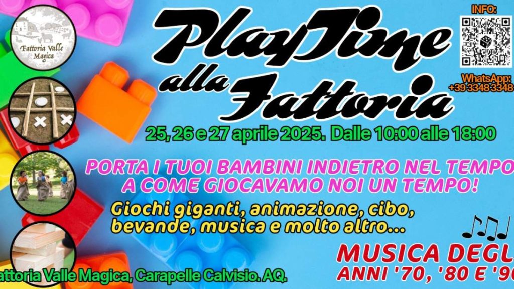 Ponte 25 aprile in Fattoria 2025 a Carapelle Calvisio giochi. asini, grigliate
