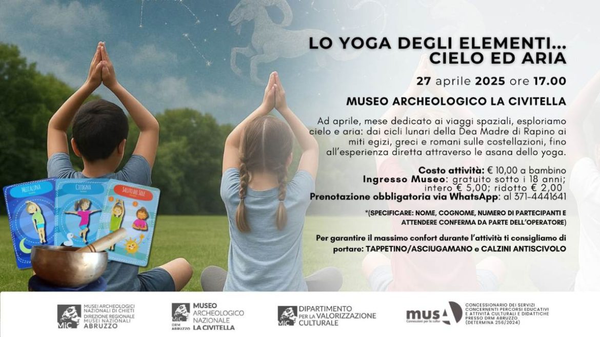 Yoga per bambini a Chieti al Museo Archeologico La Civitella