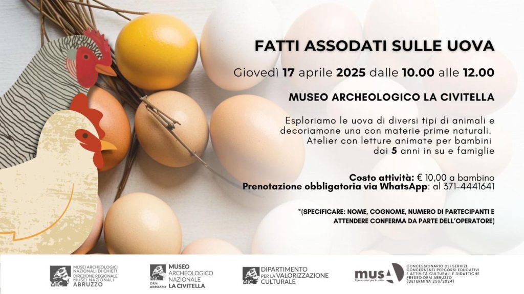 Pasqua al Museo La Civitella a Chieti con laboratorio e letture per bambini