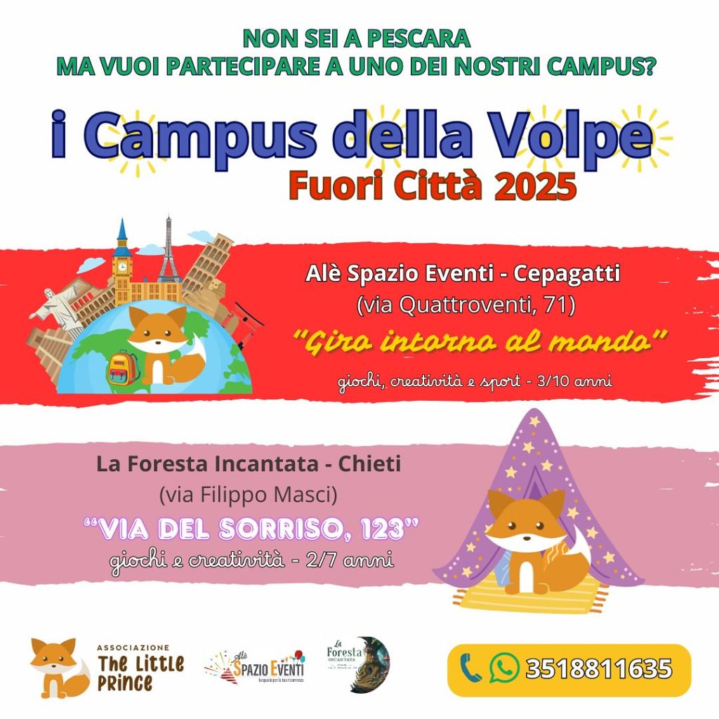 Campus estivi a Cepagatti e Chieti giochi, creatività e sport