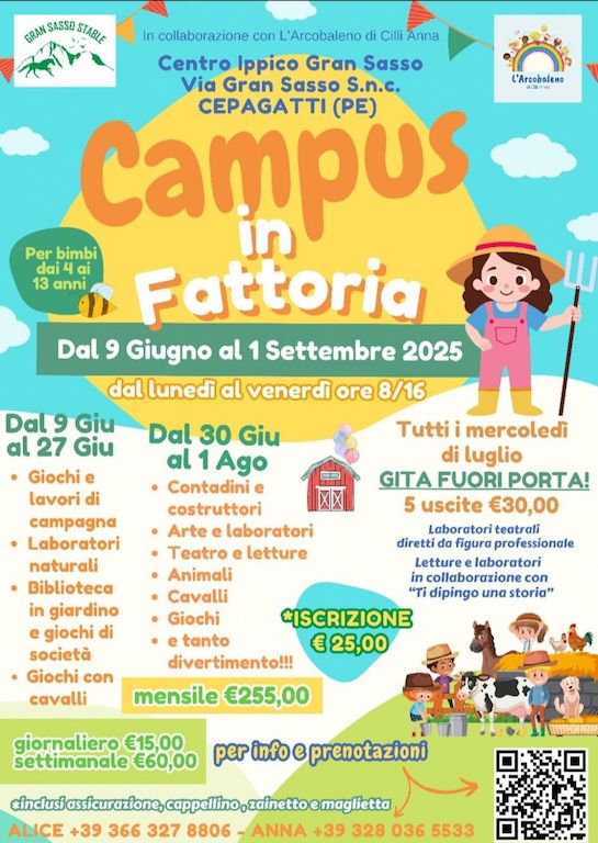 Campus in Fattoria a Cepagatti al Centro Ippico Gran Sasso Stable