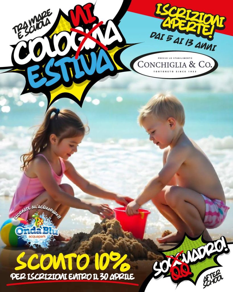 Colonia estiva a Tortoreto di Soqquadro tra mare e scuola