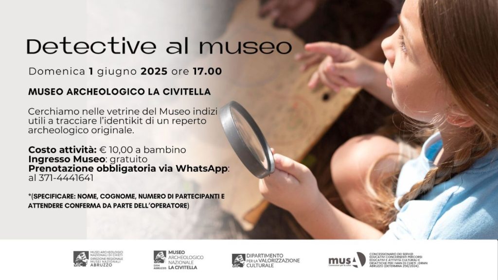 Detective al Museo al Museo La Civitella a Chieti tra i reperti archeologici